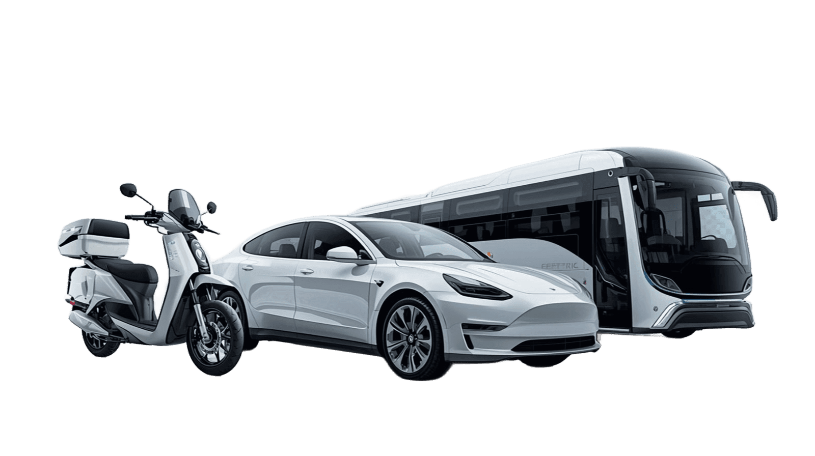 Véhicules électriques Ridy - Voiture, Scooter de livraison, Bus